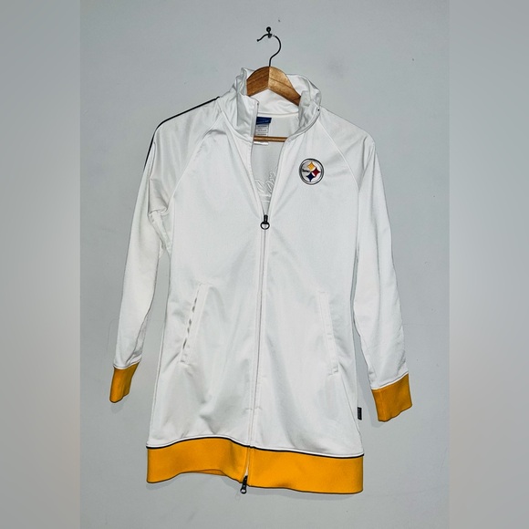 NFL Steelers Reebok Track Jacket Full Zip up sz M ๐ - Picture 2 of 9